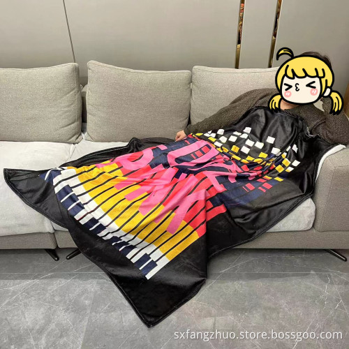 tv shopping gifts eco-friendly modern piano custom print love pink blanket